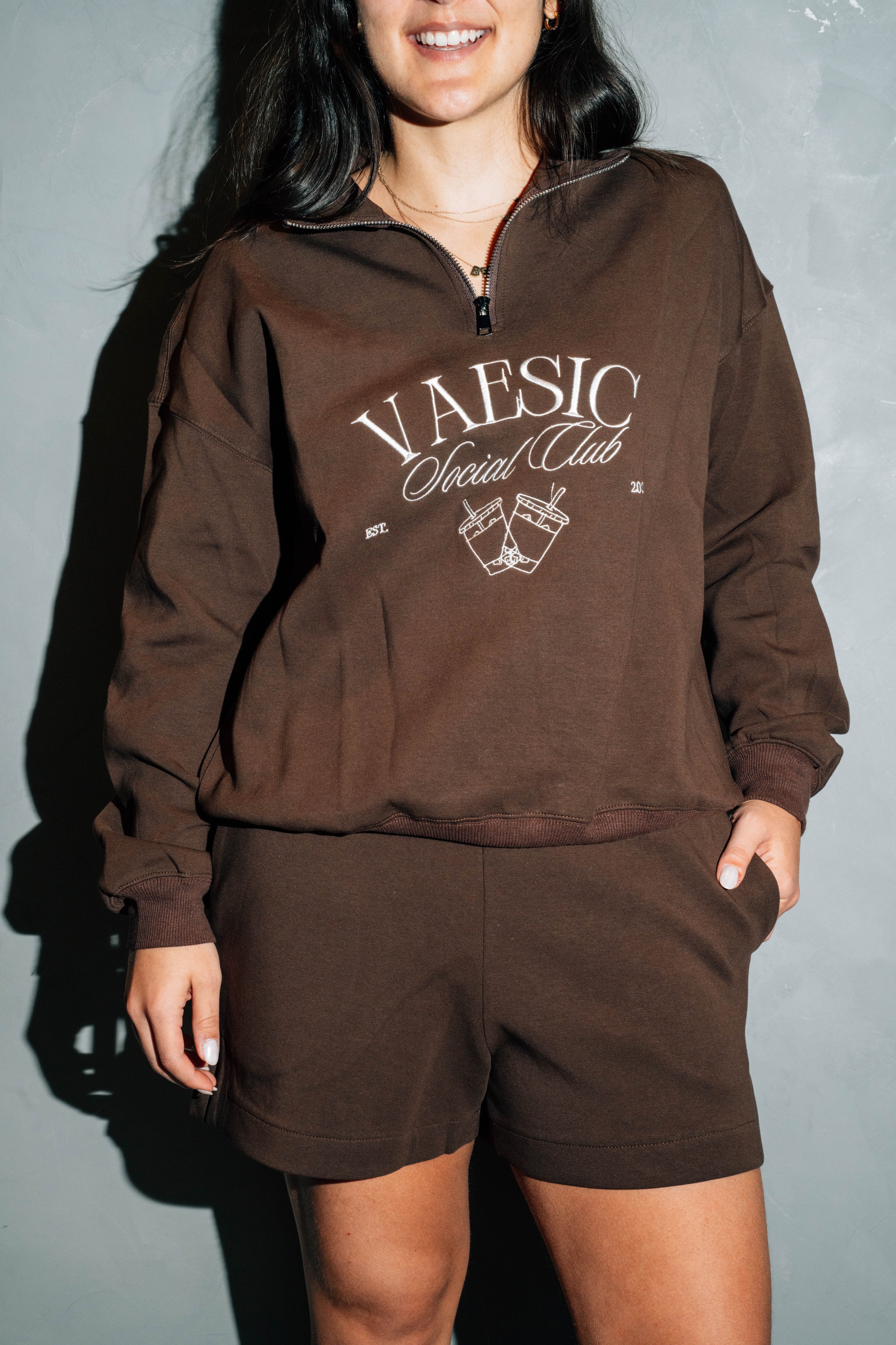 Espresso Half Zip