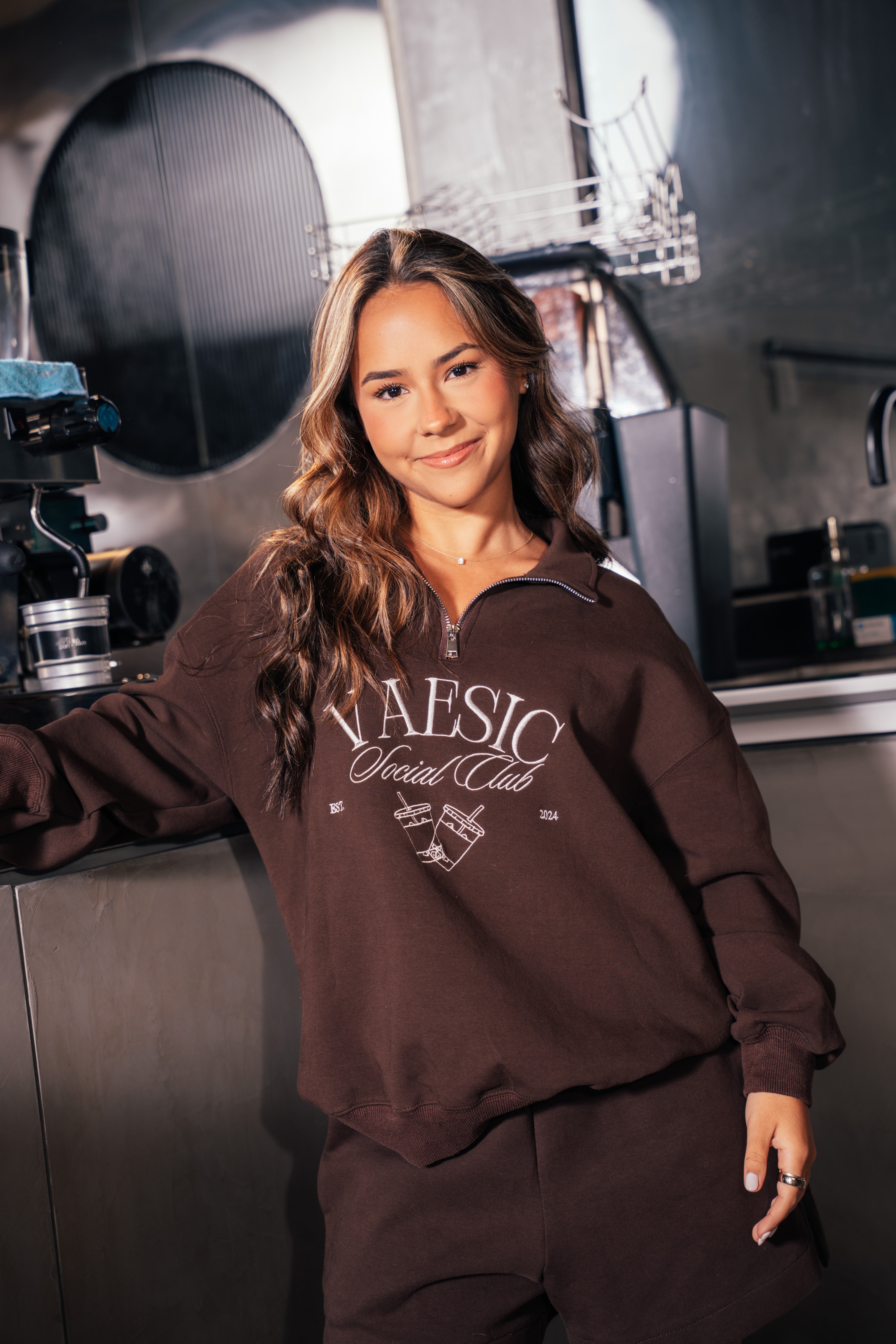 Espresso Half Zip
